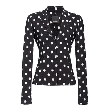 Black Viscose Women Blazer