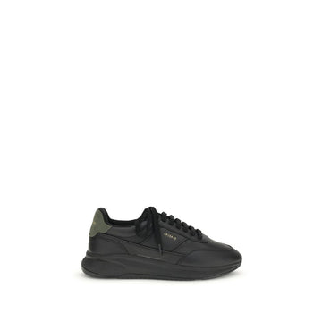 Black Leather Athletic Sneakers