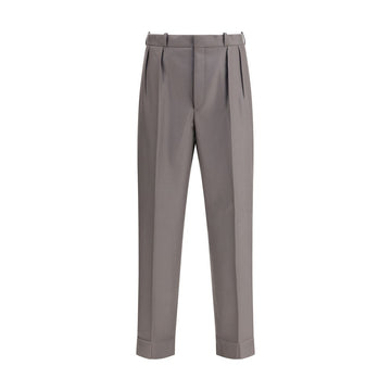 Green Fleece Wool Dress Pants