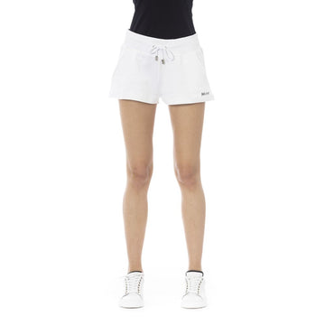 White Cotton Women's Sweat Shorts