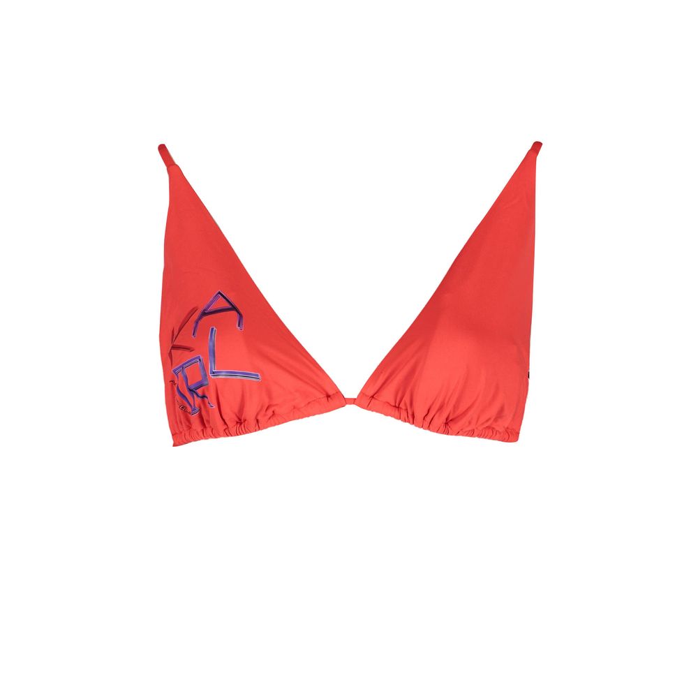 Red Elastane Swimwear