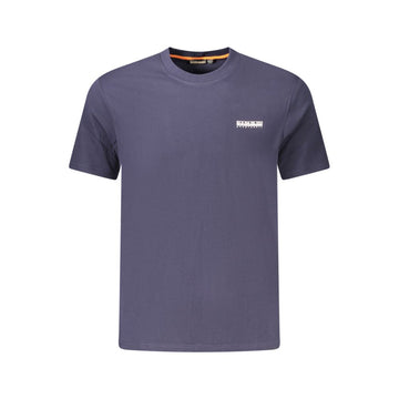 Blue Cotton Men T-Shirt