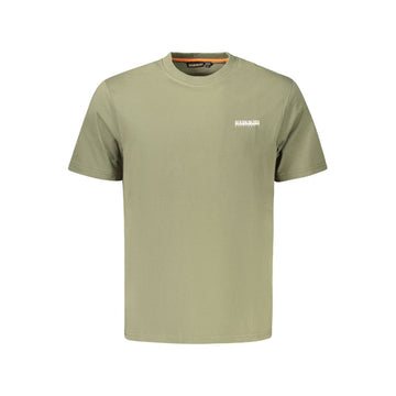 Green Cotton Men T-Shirt