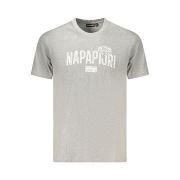 Gray Cotton Men T-Shirt