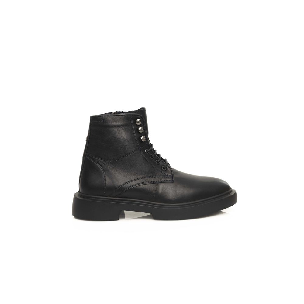 Black Calfskin Men Boot
