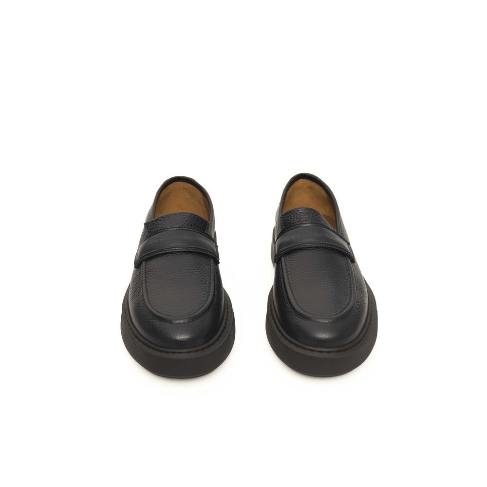 Blue Cowhide Men Loafer