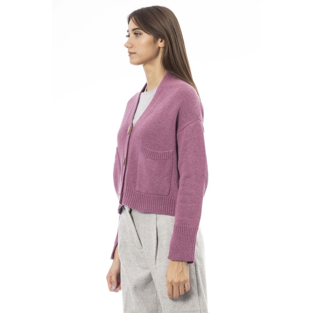 Multicolor Merino Wool Women Cardigan