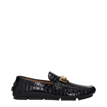 Black Leather Slip-On Loafers