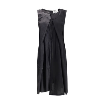 Black Acetate Casual Dress