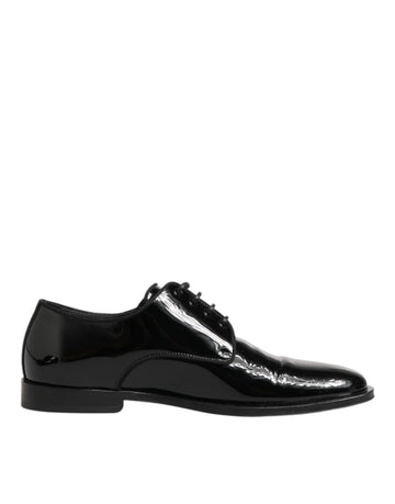 Black Leather Lace Up Derby Formal Dress Shoes