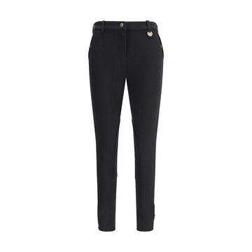 Black Cotton Casual Pants