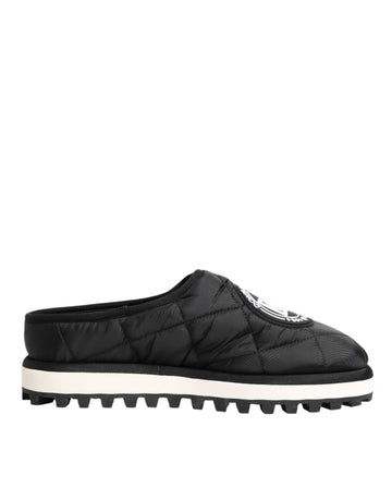 Black Nylon Low Top Slip On Sneaker Shoes