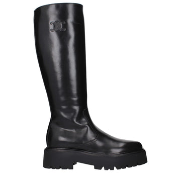 Black Leather Ankle Boots