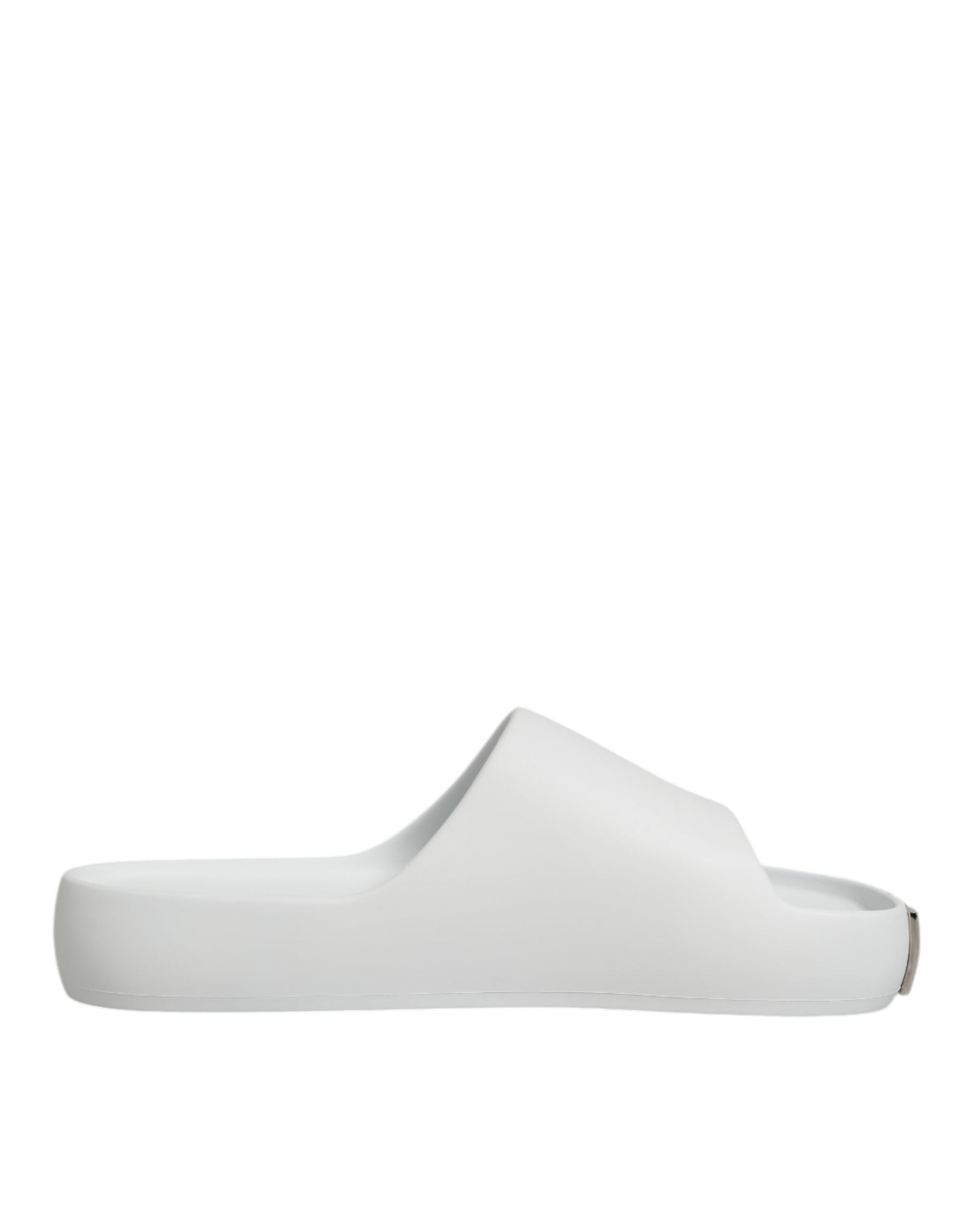 White Logo Slides Sandals Men Beachwear Shoes