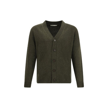 Green Fleece Wool Cardigan