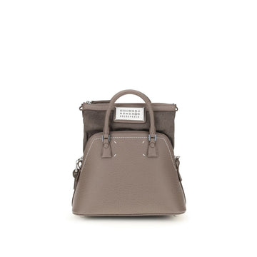 Beige Calf Leather Bos Taurus Handbag