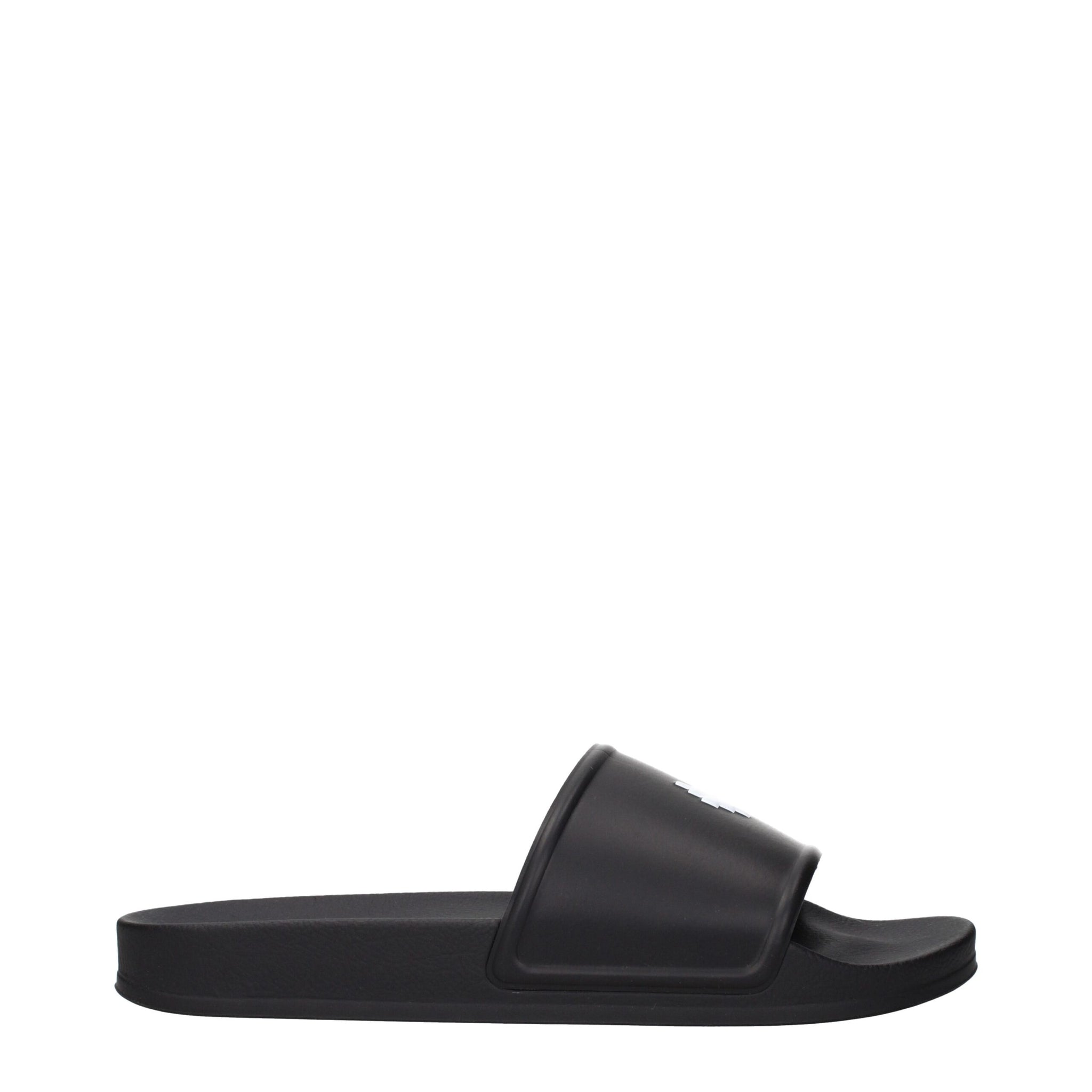 Black Cotton Slippers