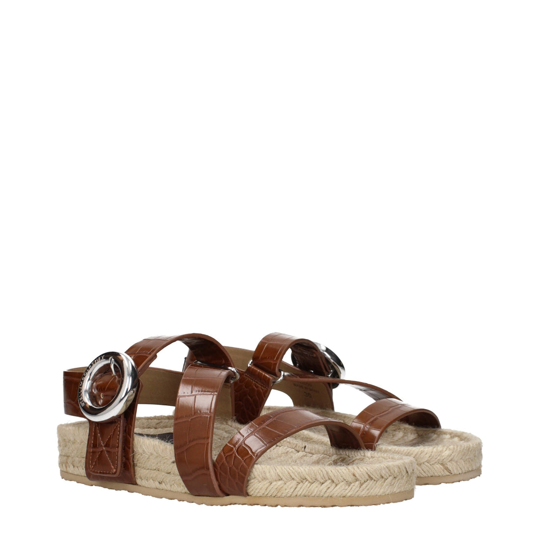 Brown Leather Flat Sandals