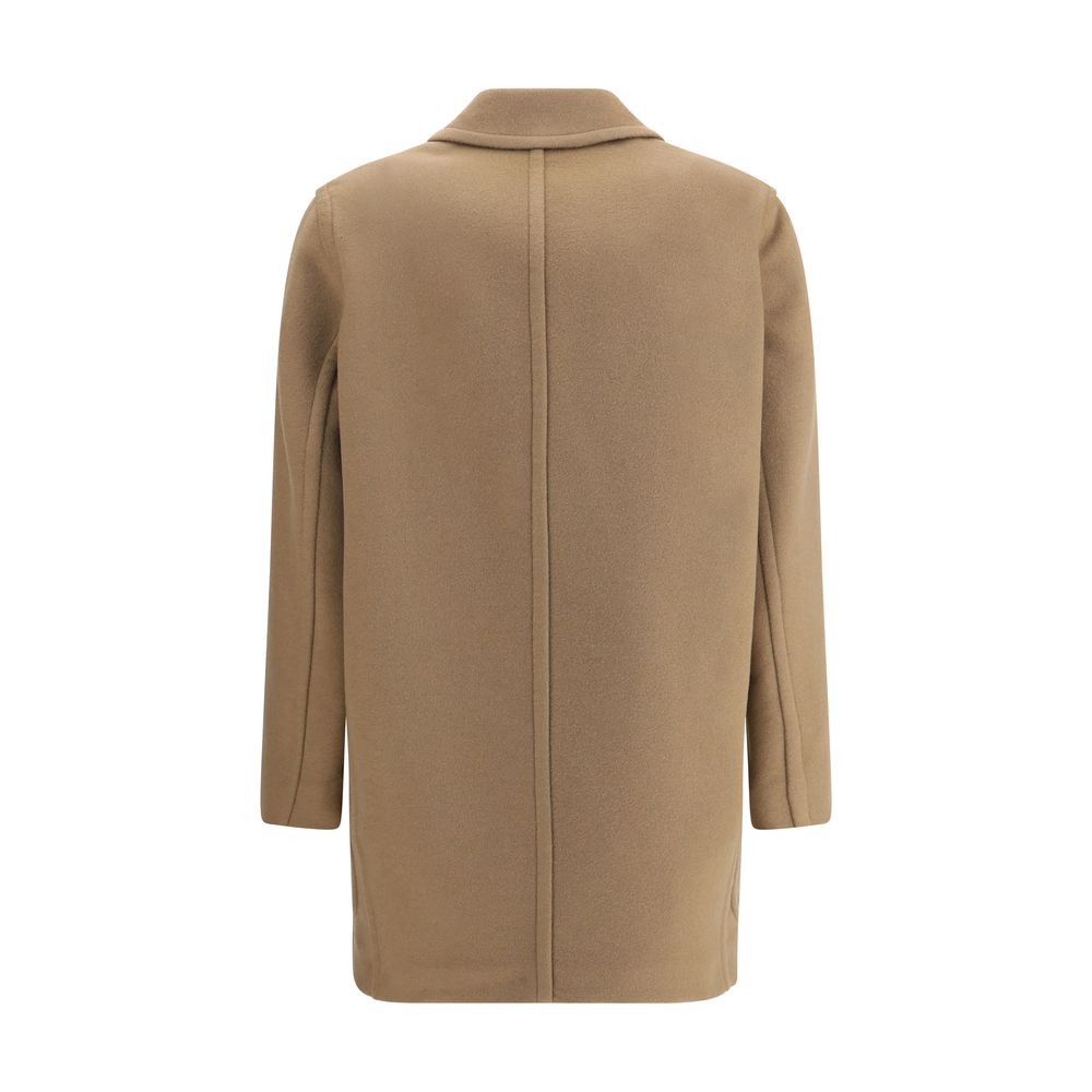 Beige Fleece Wool Coat
