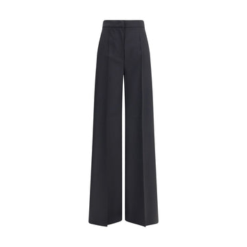 Black Fleece Wool Casual Pants