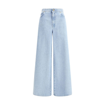 Light Blue Cotton Jeans Denim
