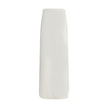 White Viscose Long Skirt