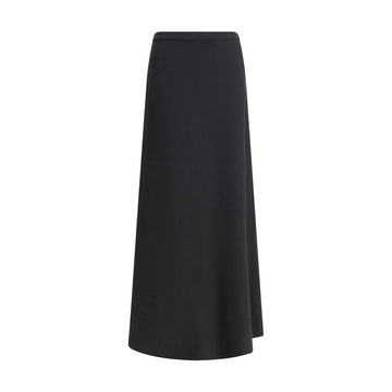Black Viscose Long Skirt