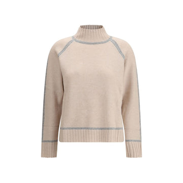 Beige Wool Turtleneck