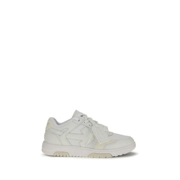 White Calf Leather Bos Taurus Low Top Sneakers