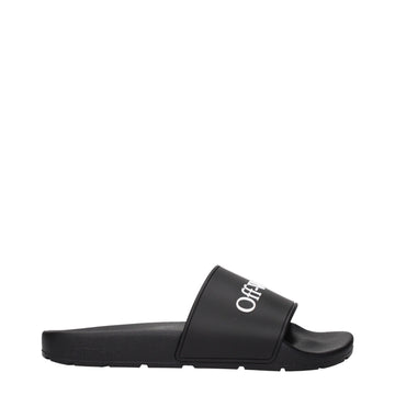 Black Cotton Slippers