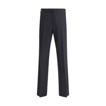 Black Viscose Casual Pants