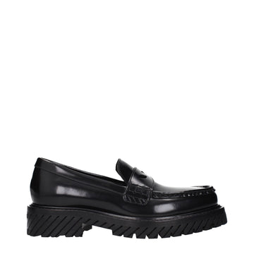Black Leather Slip-On Loafers