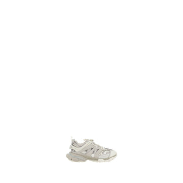 White Nylon Athletic Sneakers