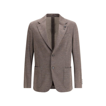 Brown Fleece Wool Blazer