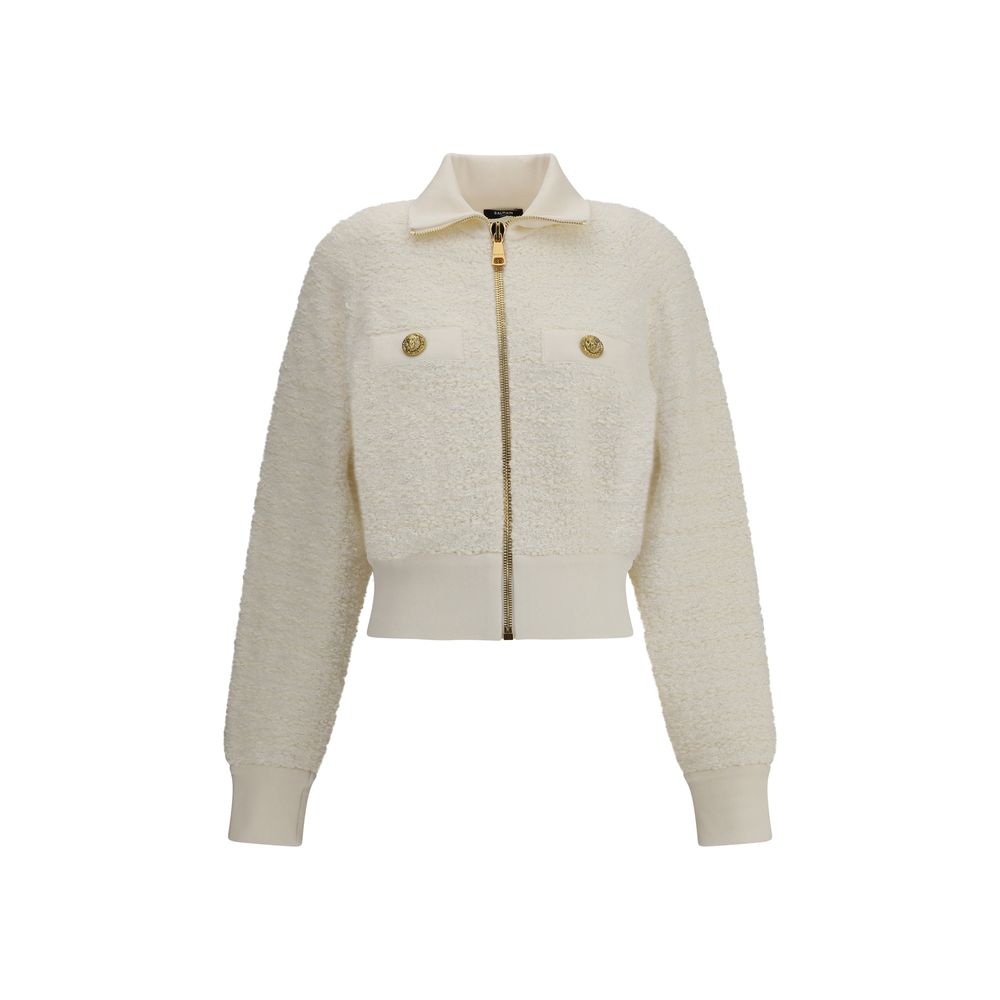White Viscose Bomber