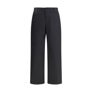 Black Cotton Casual Pants