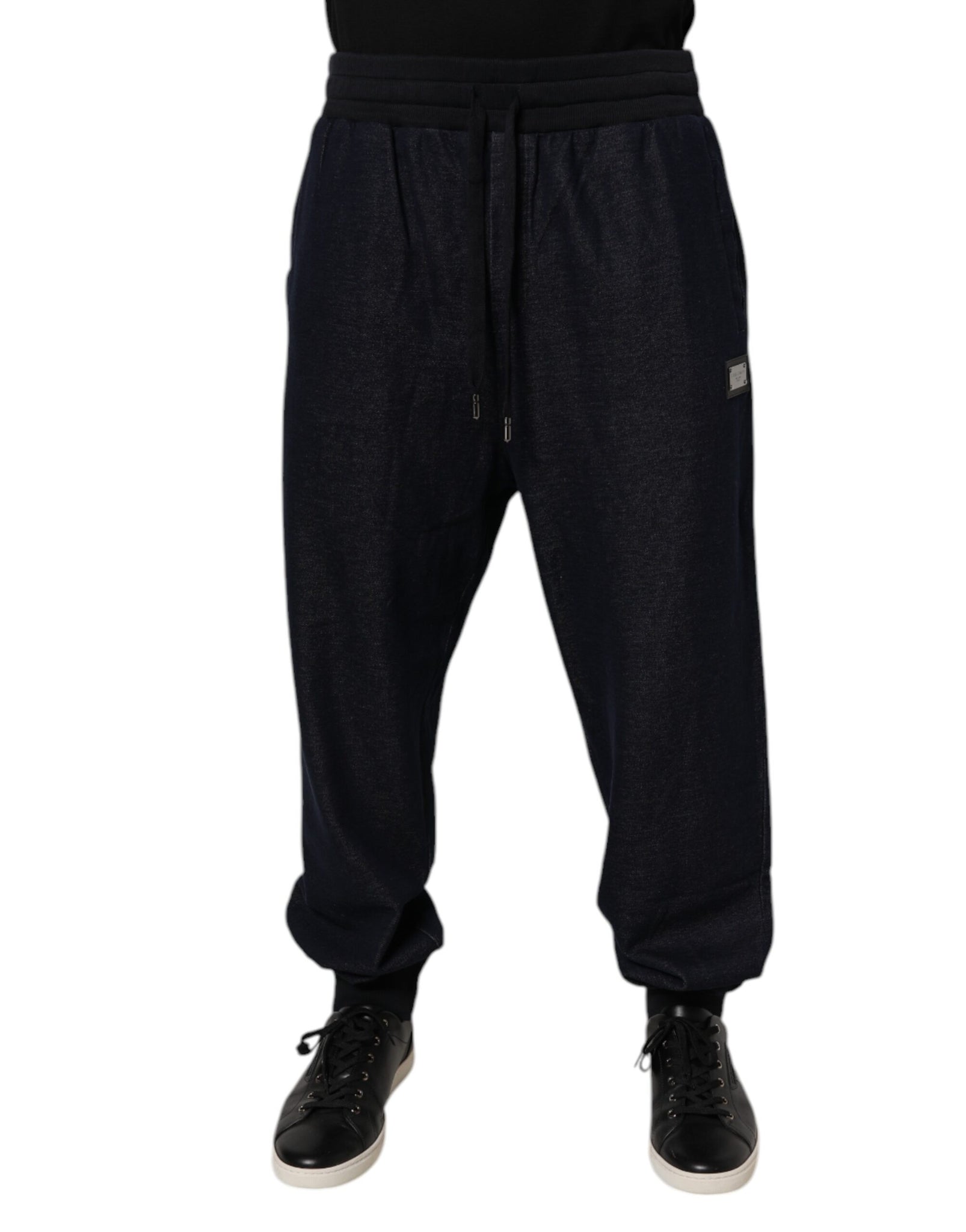 Black Cotton Blend Men Jogger Trouser Pants