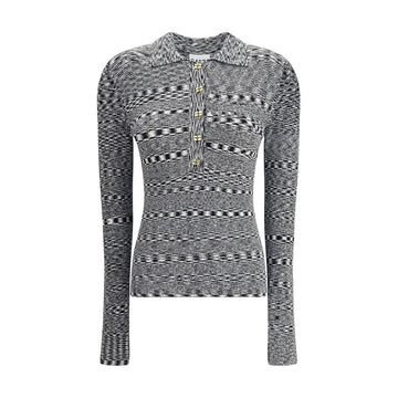 Black Viscose Polo Shirt