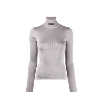 Gray Polyester Turtleneck
