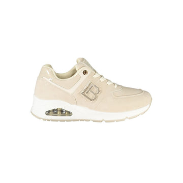 Beige Polyester Women Sneaker