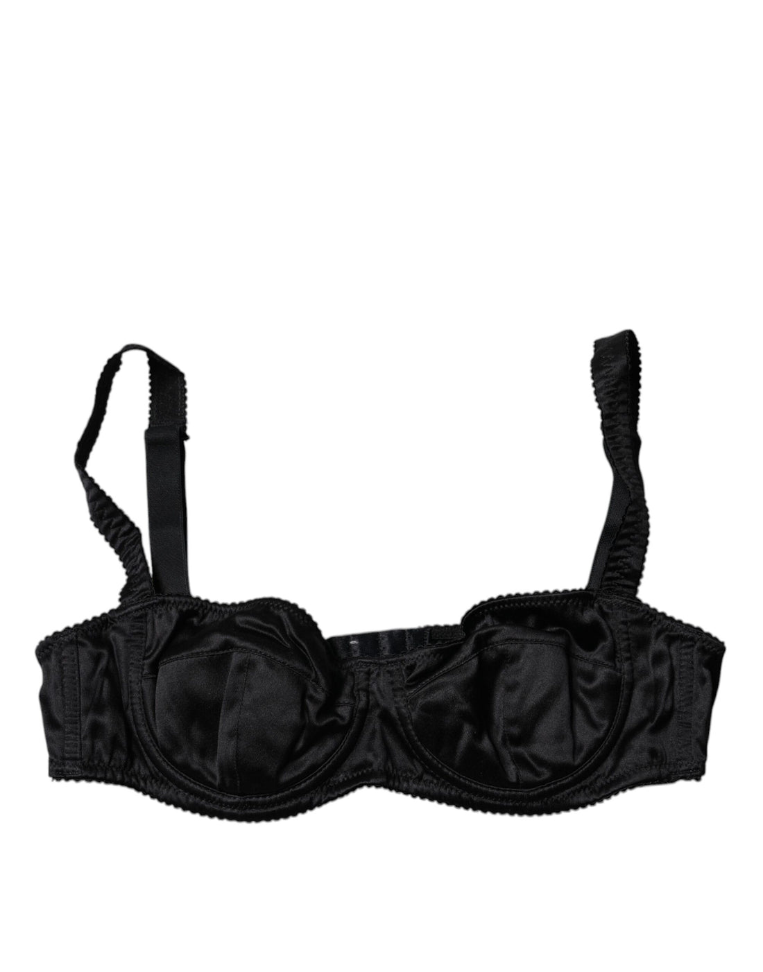 Black Silk Semi-Pad Balconette Bra Underwear