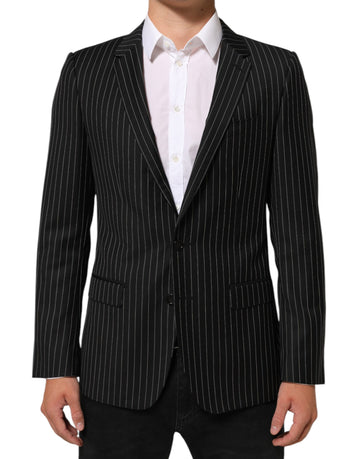 Black Stripes MARTINI 1 Button Suit Blazer