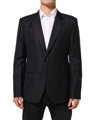 Black Wool 2 Buttons Suit Jacket Men Blazer
