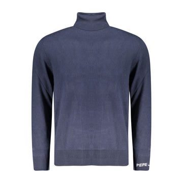 Blue Cotton Men Sweater