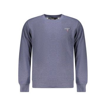 Blue Cotton Men Sweater