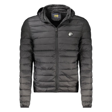 Black Polyester Men Jacket