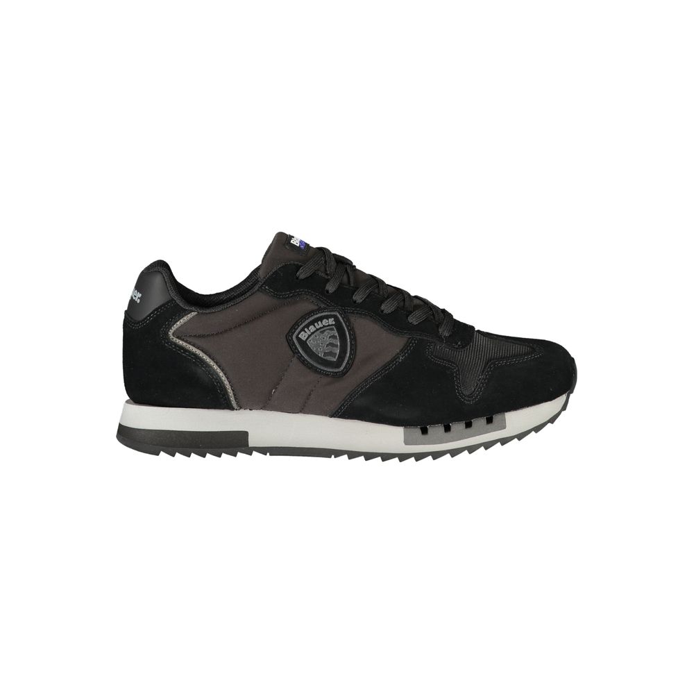 Black Leather Men Sneaker