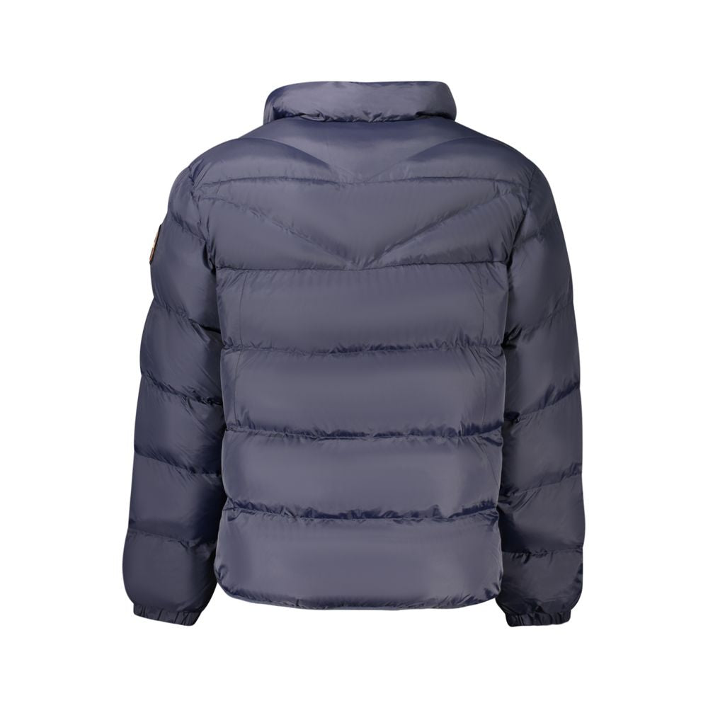 Blue Polyamide Men Jacket