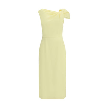 Yellow Viscose Casual Dress