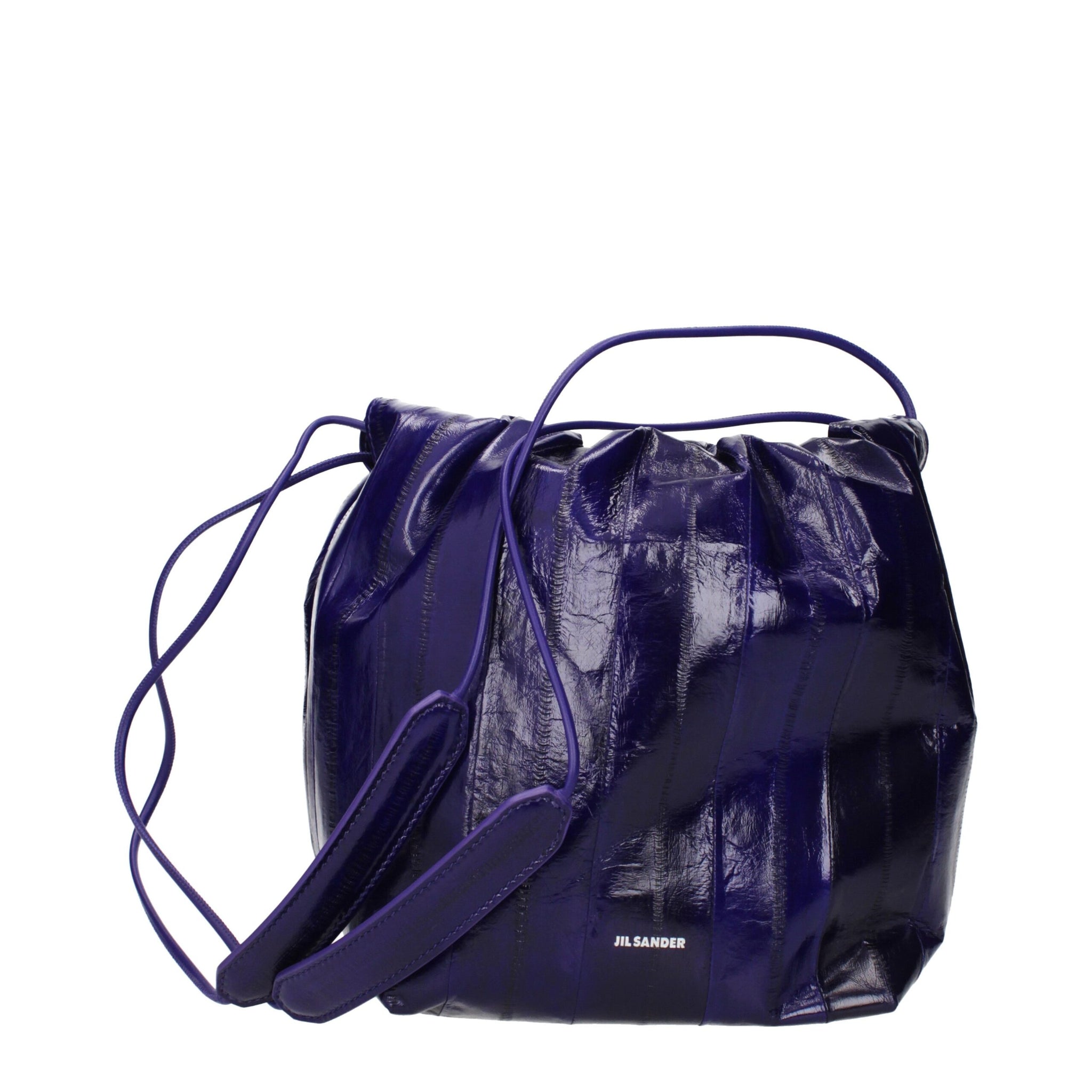 Purple Leather Shoulder Bag